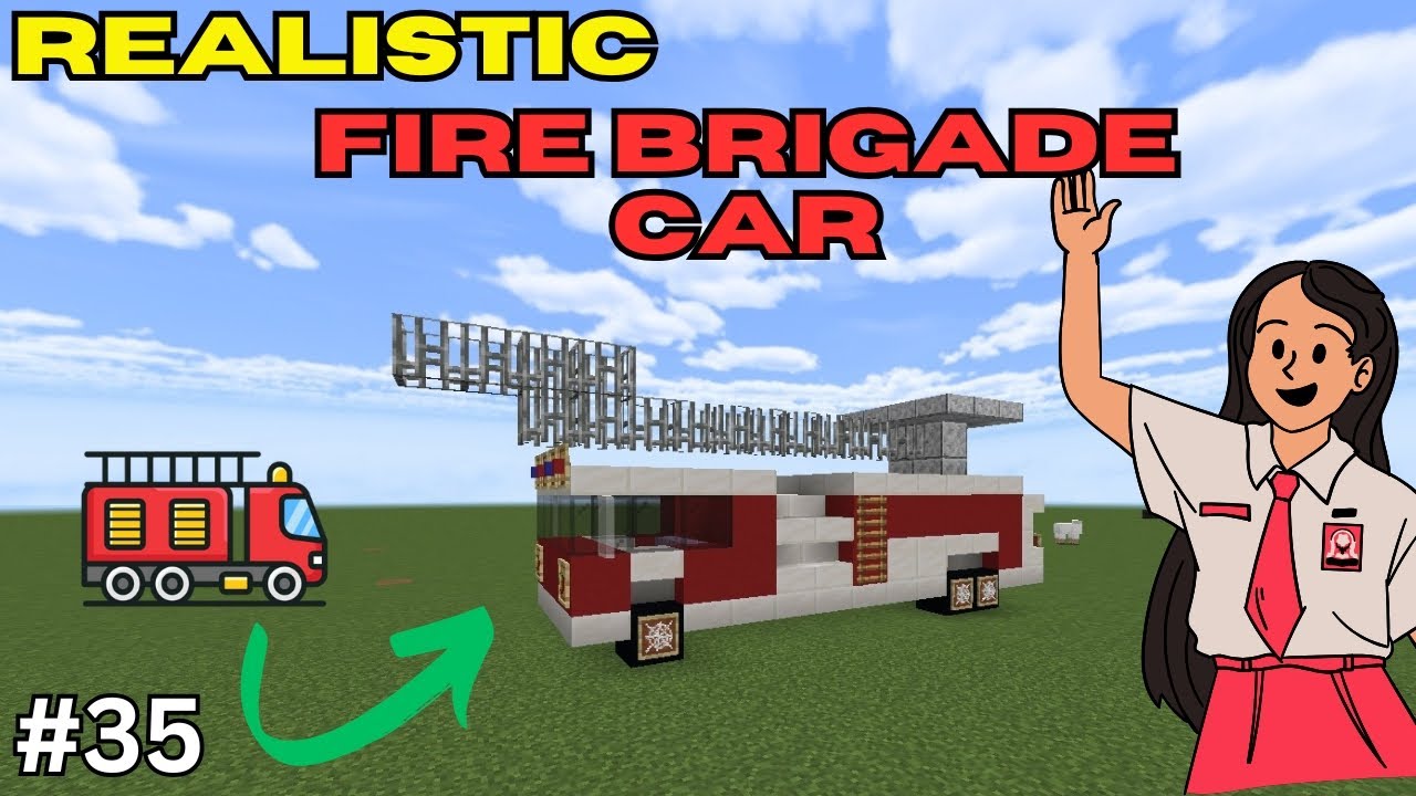 How To Build a Realistic Fire Brigade Truck in Minecraft 🚒🔥 | Full Tutorial | 