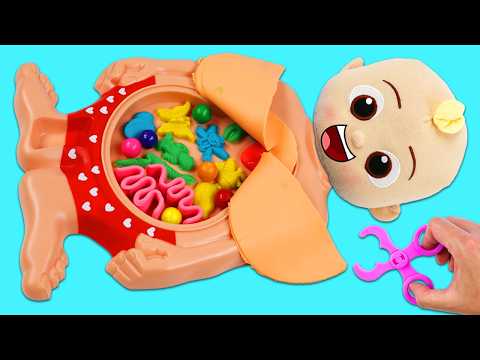 Cocomelon JJ Visits The Play Doh Operation Toy Doctor!