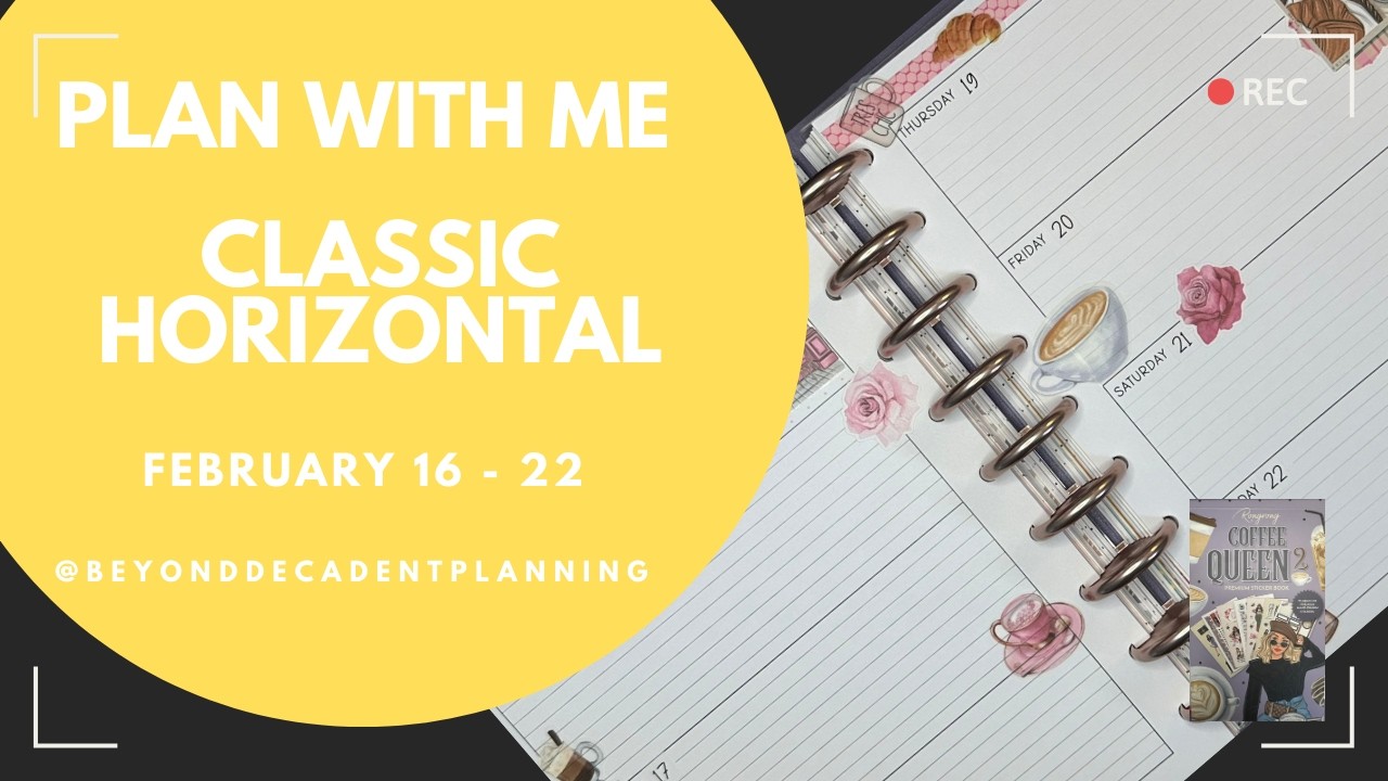 Планируйте вместе со мной! | Классический горизонтальный ежедневник KOAP | Наклейки Rongrong | 16...