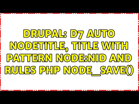 Drupal: D7 auto nodetitle, title with pattern node:nid and rules php node_save($node)