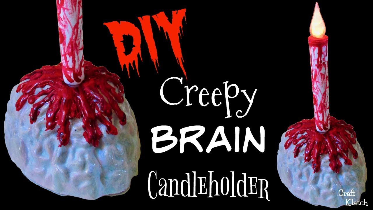 Brain Candleholder ~ Craft Klatch ~ Halloween DIY - YouTube