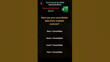 How can you consolidate data from multiple sources? | #ExcelTips #ExcelTricks #ExcelQuiz