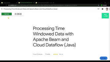 Processing Time Windowed Data with Apache Beam and Cloud Dataflow Java | Qwiklabs
