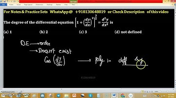 order and degree of differential equatio cucet 2021 engineering iit jam mathematics gate