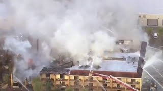 Massive fire breaks out at condemned condo complex in Orlando