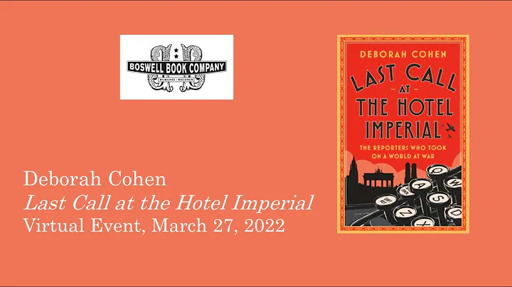 Deborah Cohen Event at Boswell Book Company