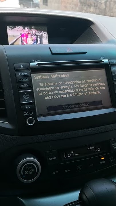 Código/Desbloqueo Radio Navi Honda CRV 2012, 2013 y 2014 - YouTube