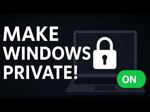Make Windows More Private in 1 Minute! (Protect Your Privacy on Windows 1011 – Easy Guide)