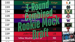 Offense + IDP 3-Round Combo Rookie Mock/ Post Free Agency News (Updated, Pre-Draft, SHOCKS, Winners)