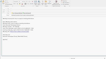 How to capture Webex Meeting Attendance