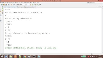 Sort an Array in Descending Order using JAVA NETBEANS
