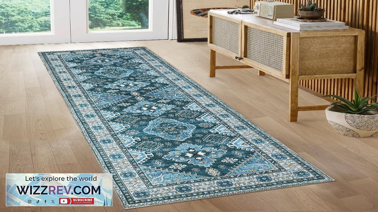 Нескользящий моющийся коврик Garvee Boho Oriental Vintage Tribal для гостиной