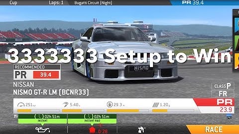 Real Racing 3 RR3 Nissan Nismo GT-R LM (BCNR33): Track Day - winning costs, Full Upgrade Tree
