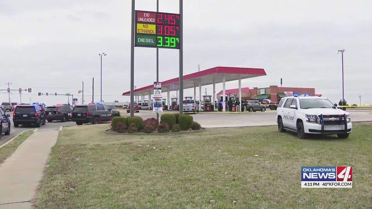 OKCPD say 2 killed in shooting in gas station parking lot - YouTube