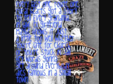 miranda lambert famous   small town  lyrics youtube