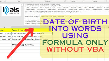Geboortedatum omzetten naar woorden met behulp van een Excel-formule zonder VBA