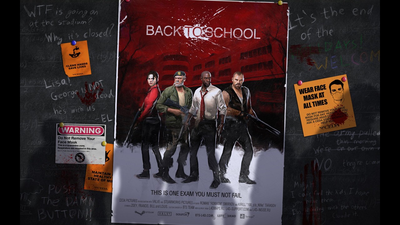 Left 4 Dead 2 - Back to School (Custom compaing) 4K 60 FPS