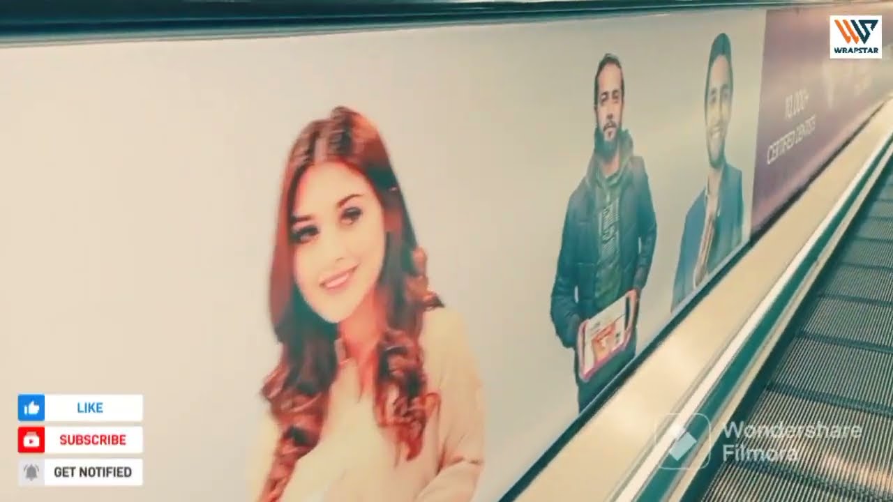 How to apply vinyl sticker on Glass ll Vinyl sticker put on escalator