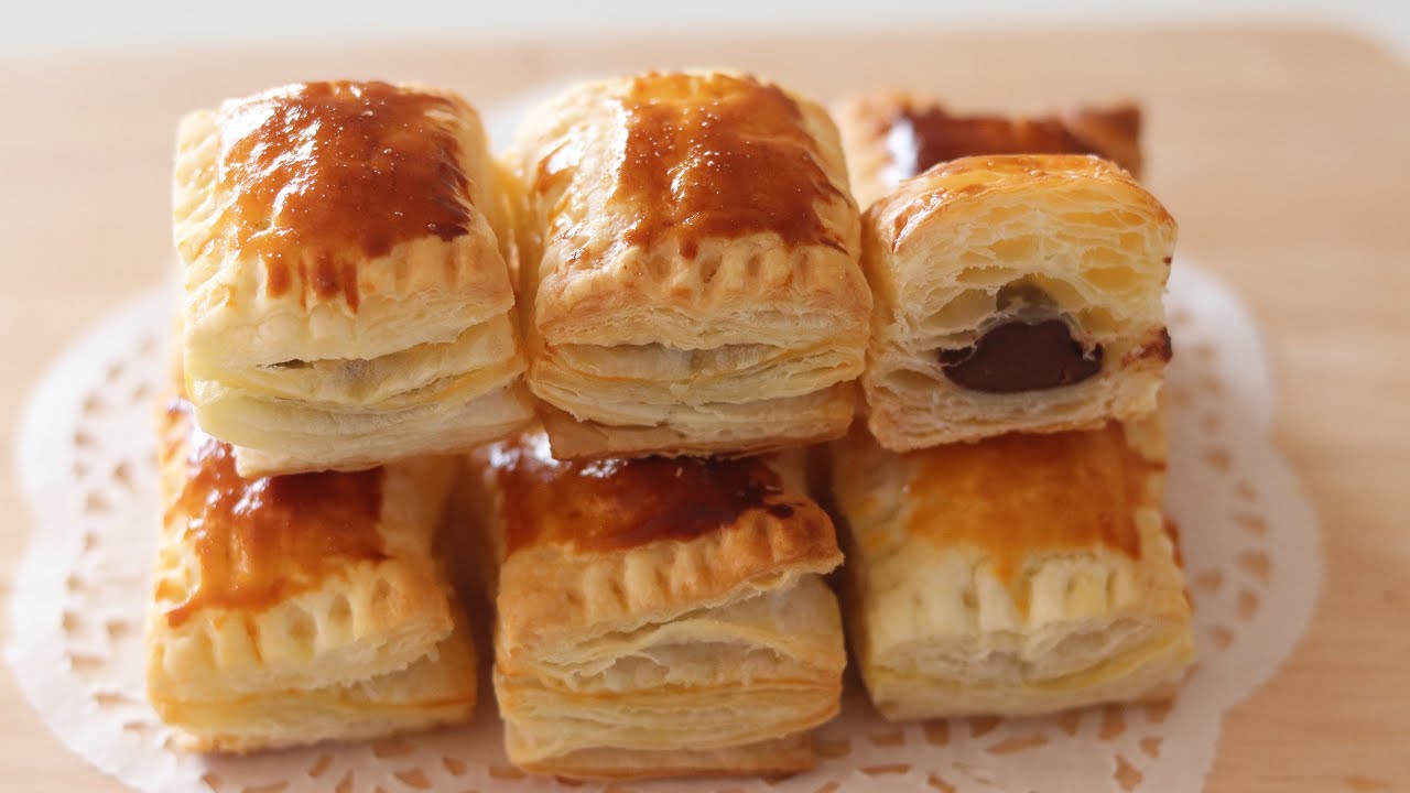 【材料３つだけ！】簡単！サクサクチョコパイの作り方／Chocolate pie recipe