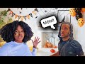 BABY LUX DOES THIS FOR FIRST TIME ON CAMERA! |DECORATING OUR HOME FOR HALLOWEEN!!!
