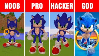 Minecraft Noob Vs Pro Vs Hacker Vs God Sonic The Hedgehog Part 2 House Build Challenge In Minecraft