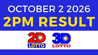Lotto Result October 2 2026 2PM | Swertres EZ2 PCSO