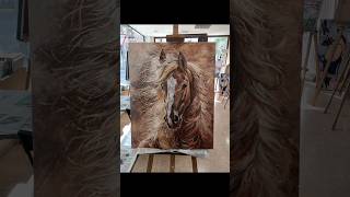 Susi A. pintant un cavall a l'oli. #oil #horse #painting #torrent #art