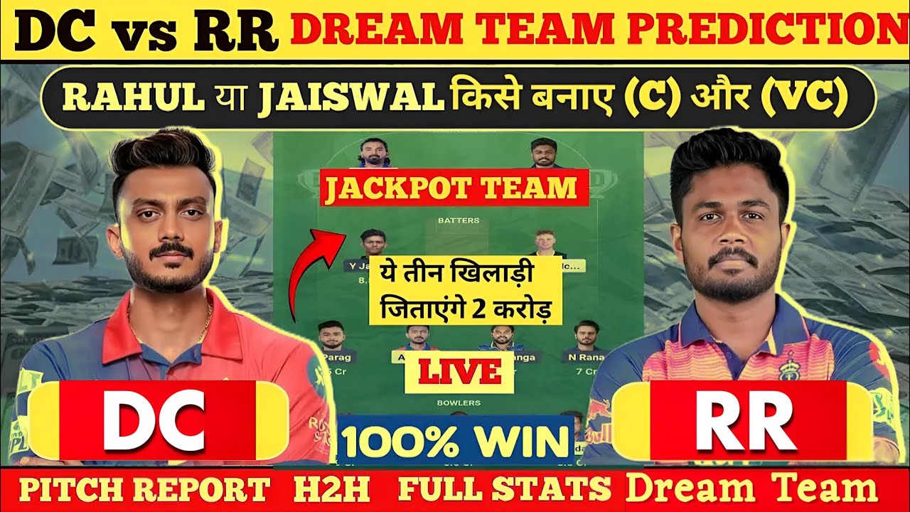 DC vs RR Dream11 Prediction | Delhi vs Rajasthan Dream11 Team | DC vs RR Dream11 Prediction 