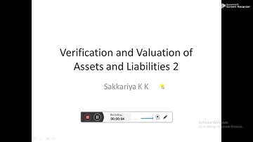 Verification and valuation of assets and liabilities 2