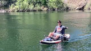 paddle board SUP with electric motor first test in water