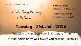 Today's Catholic Mass Readings – Tuesday, July 21, 2026