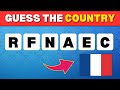 Can You Guess the Countries by Their Scrambled Names? | Country Quiz