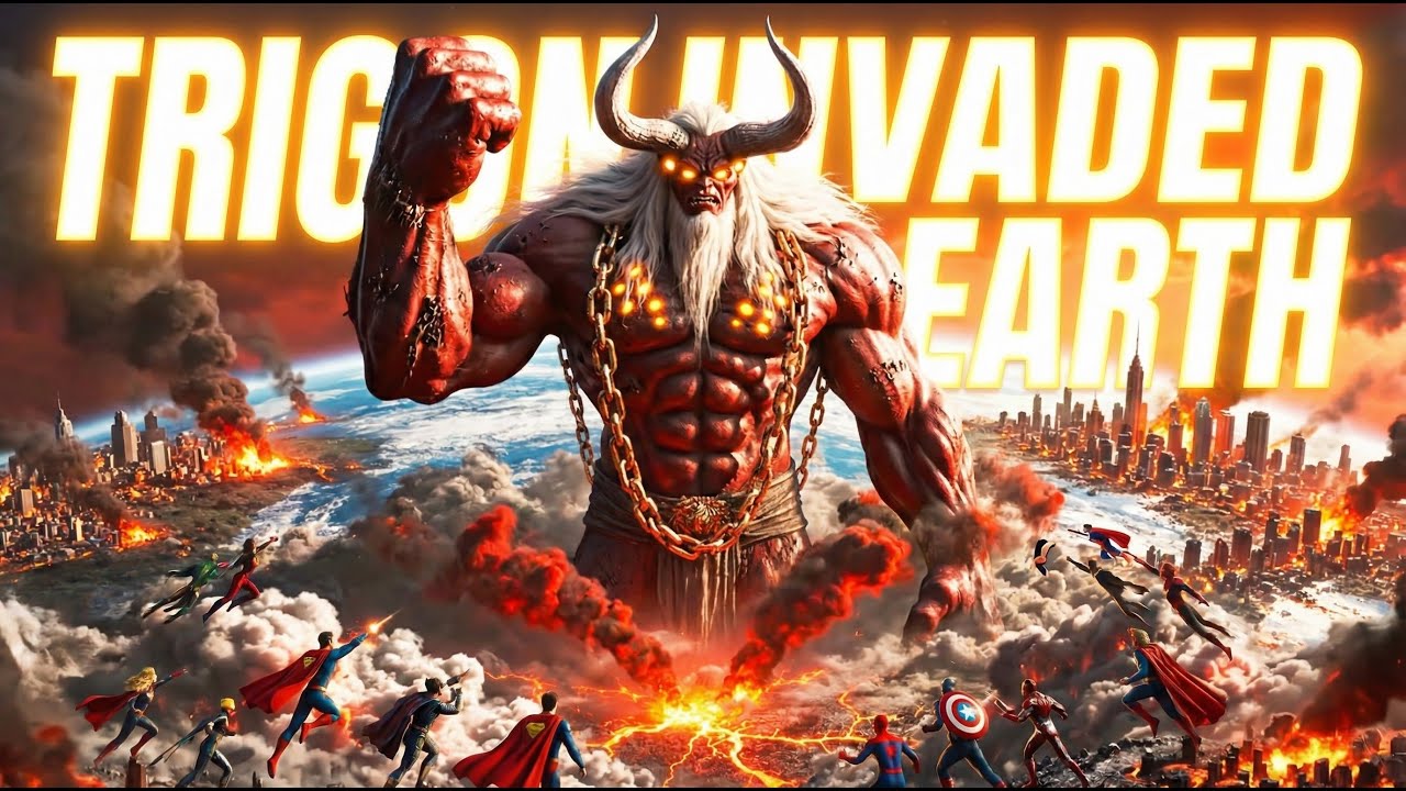 Тригон вторгся на Землю в образе демона божественного размера? Решающая битва DC!