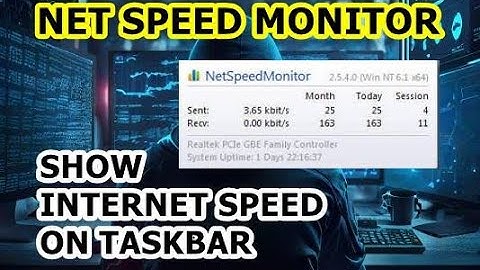 Monitor your Internet Speed | Install & Setup NetSpeedMonitor | Display Interspeed Speed on Taskbar