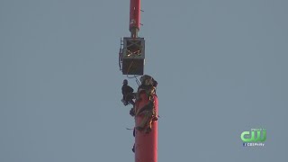CBS3 Engineering Crews Install New Antennas Atop TV Transmission Tower In Roxborough
