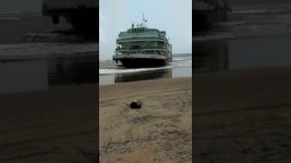 Boat accident: grounded at Miramar beach Goa