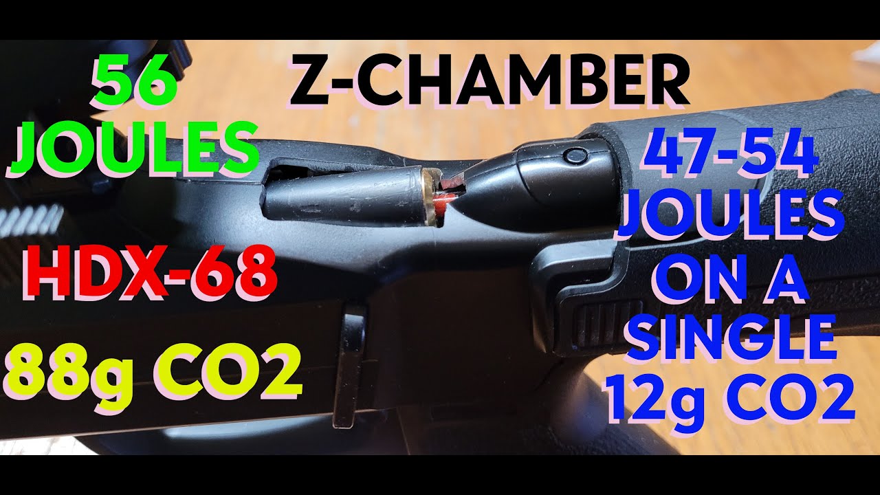 UMAREX HDX68 Z Chamber Expansion 88g CO2 Powertest - YouTube