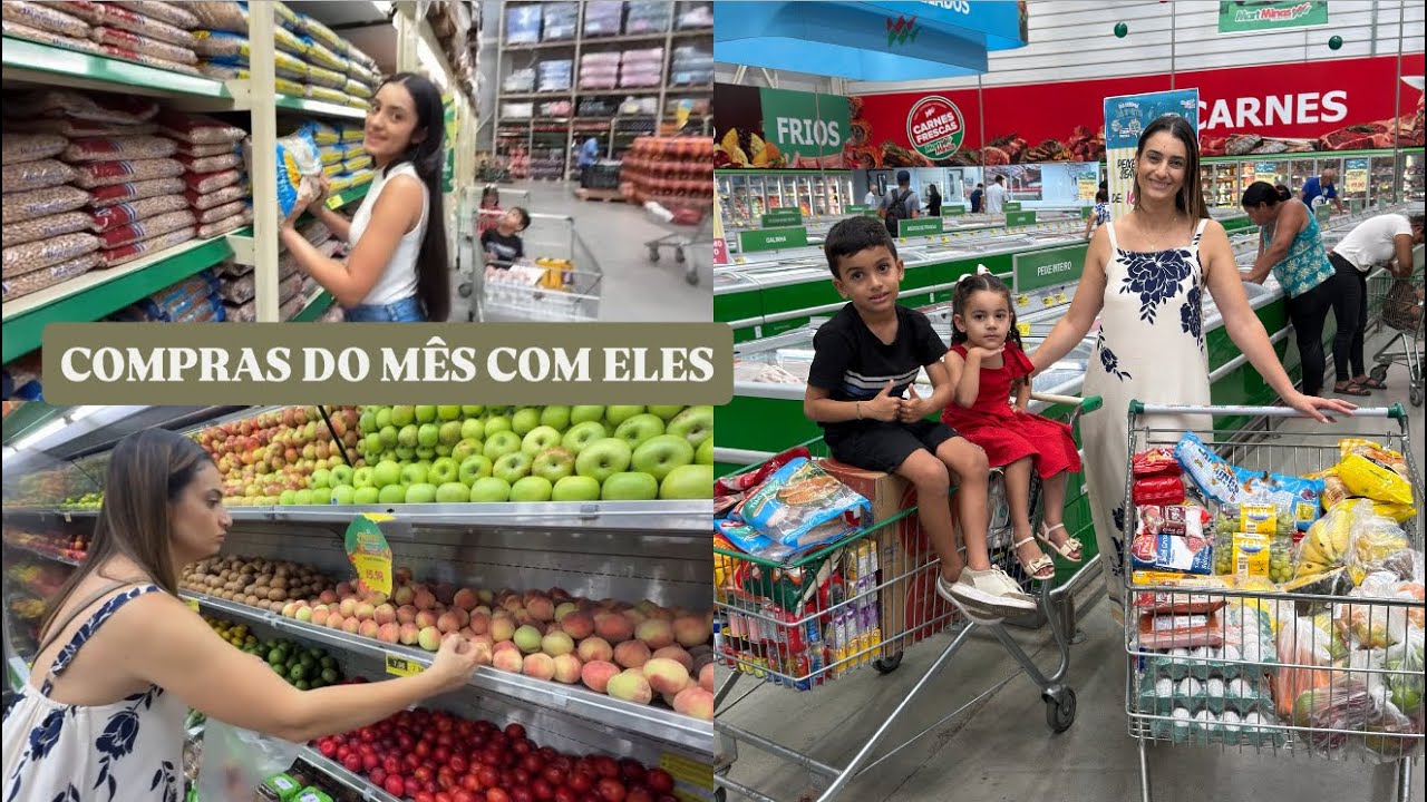 COMPRAS DO MÊS COM MEUS FILHOS| CAOS E AMOR KKK | LAÍS VELOSO