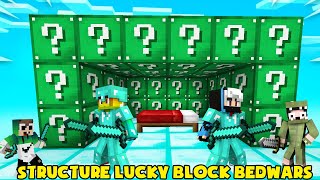 MINI GAME : STRUCTURE LUCKY BLOCK BEDWARS ** ĐỒ KIM CƯƠNG CŨNG BẤT TỬ ĐƯỢC ?? T GAMING ĐẤU NOOB TEAM