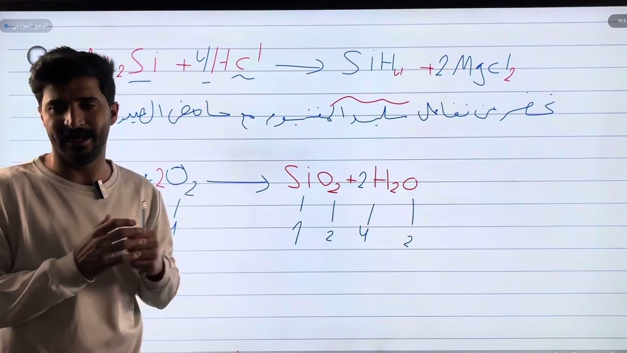 كيمياء الثالث متوسط مركبات السيليكون الفصل الخامس الاستاذ كاظم سعيد الخزرجي