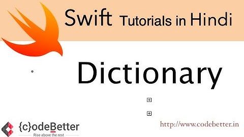 Swift Dictionary | Declaration and  initialization | Swift Programming Tutorials in Hindi