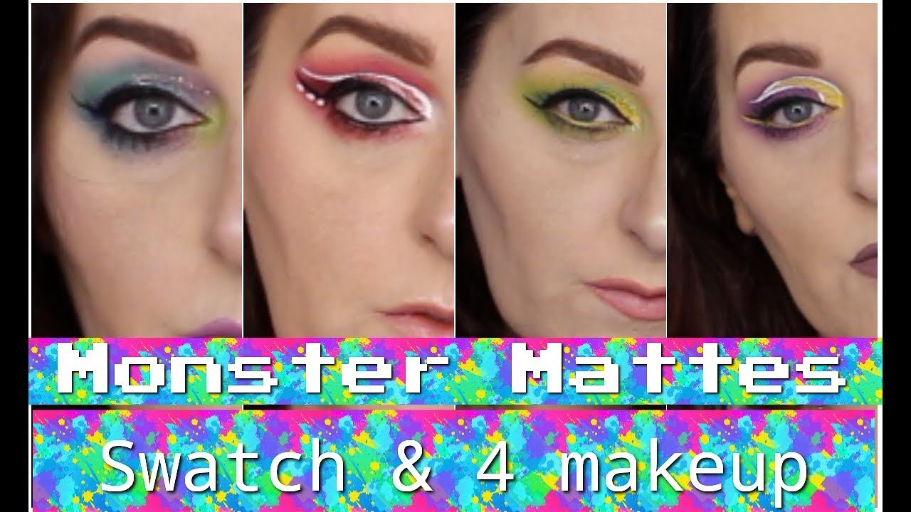 Monster Mattes - Swatch & 4 makeup - Maxi reloaded palette de Révolution