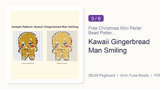 Free Christmas Mini Perler Bead Pattern Bundle | 12 Designs | Hama Bead Compatible | PDF Digital ...
