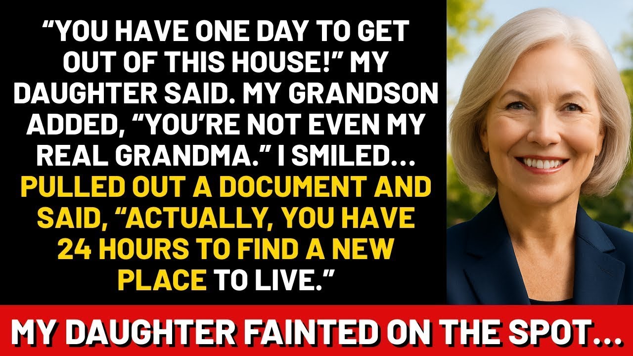 “You have one day to get out of this house!” my daughter said