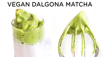 DALGONA MATCHA LATTE ‣‣ no egg & low sugar