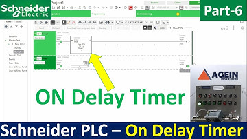 On Delay Timer | Schneider TM200 PLC - Ladder Logic Language Basics for Beginners