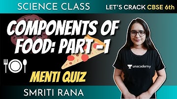 Components of Food | Part -1 | Science | 6th CBSE | Smriti Rana