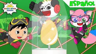 Super Spy Kids con Ryan y Combo Panda por el Huevo de Oro. Animación de dibujos animados para niños! by Ryan's World Español 106,391 views 3 weeks ago 8 minutes, 18 seconds