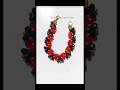 Handcrafted beauty with bold red andblack#BeadedNecklace #HandmadeJewelry #ElegantStyle#RedAndBlack