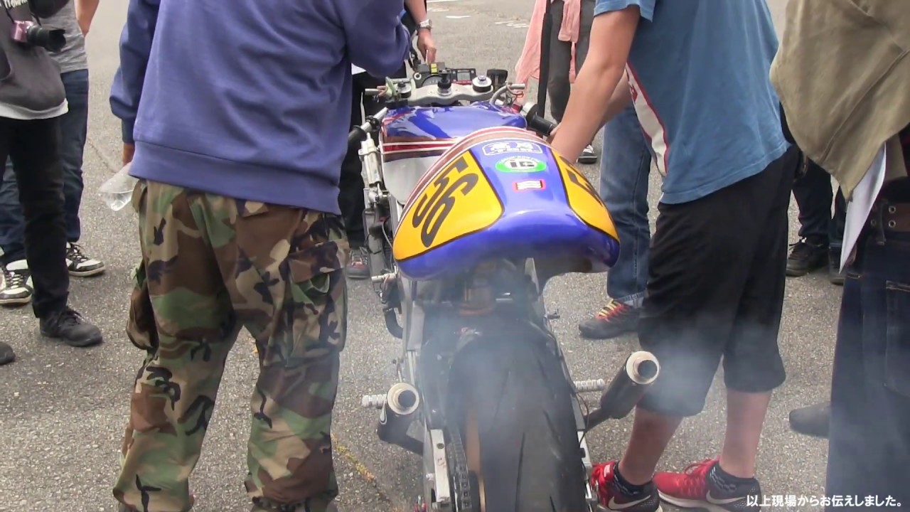 AREA NSR 2nd　横田さん　エンジン始動　HONDA 2stroke NSR250 Exhaust Sound